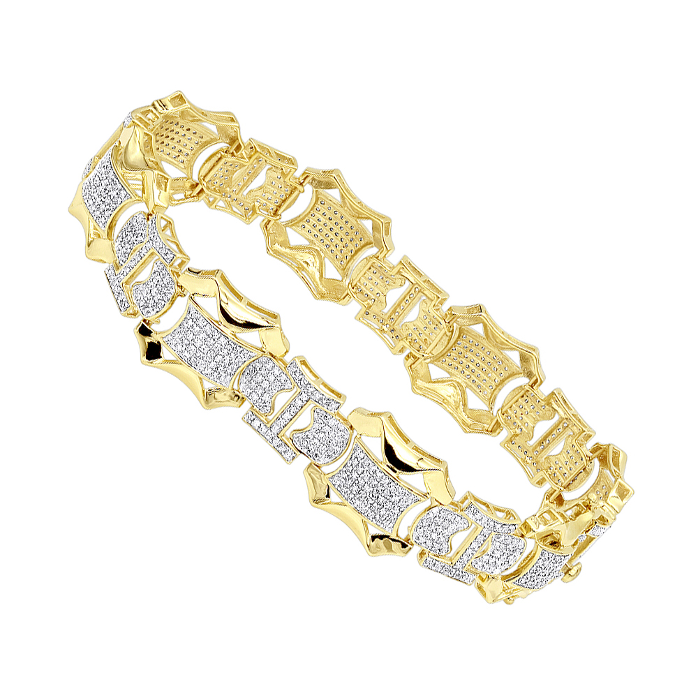 14k diamond-studded gold bracelet 