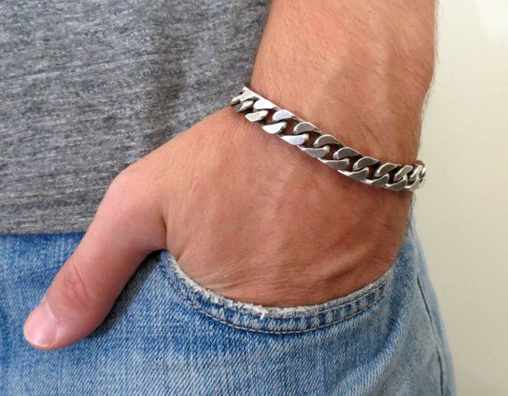 men's silver bracelets
